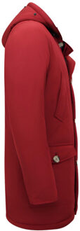 Enos Winterjas parka gewatteerd Rood - M