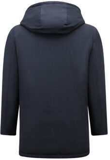 Enos Winterjas parka met capuchon Blauw - XL