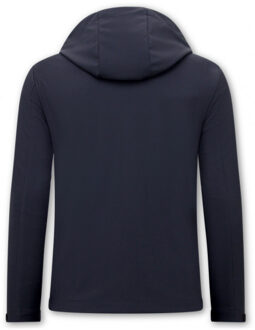 Enos Zomerjas kort met capuchon Blauw - XL