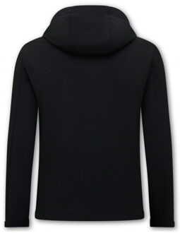 Enos Zomerjas kort met capuchon Zwart - XL