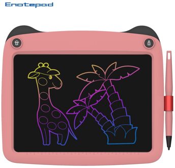 Enotepad 9 Inch Lcd Schrijven Tablet Tekening Tablet Ogen Bescherming Inkt-Gratis En Stofvrij Schrijven Tablet Lcd tekening Tablet EP0109C-roze-1stk