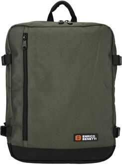 Enrico Benetti Amsterdam Cabin Backpack 17" olive handbagage Groen - H 40 x B 30 x D 20 cm