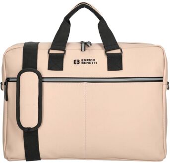 Enrico Benetti Bergen PU Laptop Shoulderbag 17" soft pink Roze - H 30 x B 43 x D 8 cm