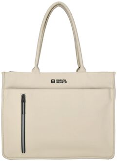 Enrico Benetti Bergen Shoulderbag 17" taupe damestas - H 32 x B 41 x D 17 cm