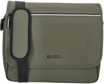 Enrico Benetti Bergen Waterproof Laptop Shoulderbag 15" olive damestas Groen - H 30 x B 39 x D 12 cm