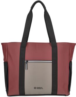 Enrico Benetti Bergen Waterproof Shopper taupe-burgundy schoudertas dames Multicolor - H 35 x B 50 x D 15 cm