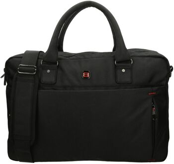 Enrico Benetti Cornell Laptop Bag 17'' black schoudertas heren Zwart - H 29 x B 43 x D 12 cm