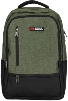 Enrico Benetti Hamburg 15" Laptop Backpack olijfgroen backpack - H 47 x B 33 x D 16