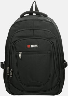Enrico Benetti Hamburg 17'' Laptop Backpack black backpack Zwart - H 47 x B 36 x D 21