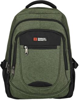 Enrico Benetti Hamburg 17" Laptop Backpack olijfgroen - H 47 x B 36 x D 21 cm