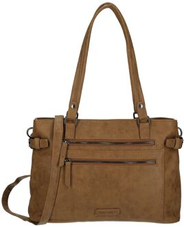 Enrico Benetti Handtas/Shoulderbag Nouméa camel schoudertas dames Zand - H 23 x B 33 x D 11 cm