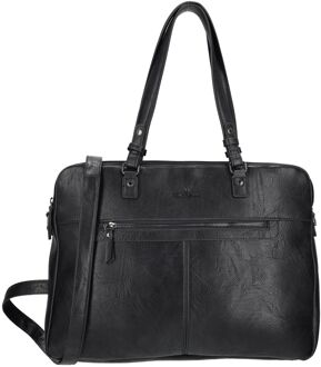 Enrico Benetti Julia Laptop Shoulderbag 15" black Zwart - H 30 x B 42 x D 10 cm