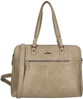 Enrico Benetti Julia Laptop Shoulderbag 15" light taupe - H 30 x B 42 x D 10 cm