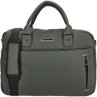 Enrico Benetti Northern Laoptopbag 17" dark olive Groen - H 30 x B 40 x D 15 cm