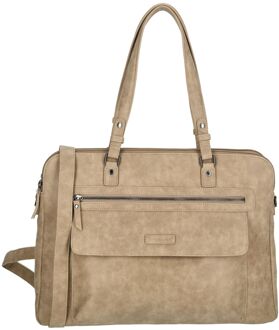 Enrico Benetti Nouméa Laptop Shoulderbag 15" light taupe - H 30 x B 42 x D 10 cm