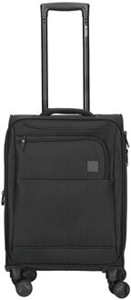 Enrico Benetti Oakville Spinner 55/35 black zachte koffer lichtgewicht koffer Zwart - H 55 x B 35 x D 20 cm