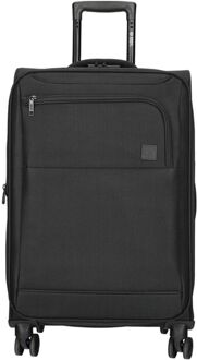 Enrico Benetti Oakville Spinner 75 black zachte koffer lichtgewicht koffer Zwart - H 75 x B 45 x D 28 cm