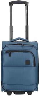 Enrico Benetti Oakville Underseater 40 jeansblue handbagage koffer Blauw - H 40 x B 25 x D 20 cm