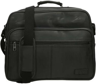 Enrico Benetti Rotterdam Business Laptopbag 15" black schoudertas heren Zwart - H 31 x B 38 x D 17 cm
