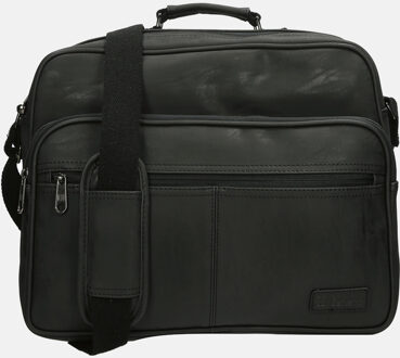 Enrico Benetti Rotterdam Business Laptopbag 15" black schoudertas heren Zwart - H 31 x B 38 x D 17 cm