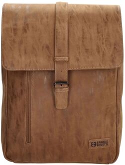 Enrico Benetti Rotterdam Laptop Backpack 17" camel Cognac - H 43 x B 32 x D 9 cm