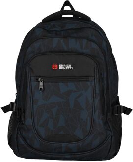 Enrico Benetti Santa Cruz 17.3" Laptop Rugtas zwart donkerblauw - H 46 x B 34 x D 21 cm