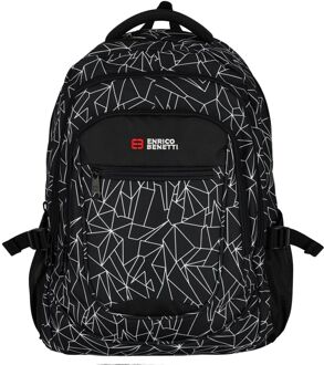 Enrico Benetti Santa Cruz 17.3" Laptop Rugtas zwart wit Multicolor - H 46 x B 34 x D 21 cm