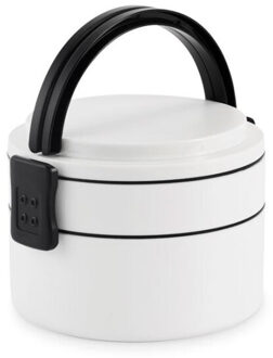 Ensala polypropyleen lunchbox met twee etages van 950 ml Wit - One size