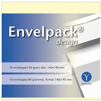 Envelop papyrus design 140 x 140 80 gr 10 st ivoor