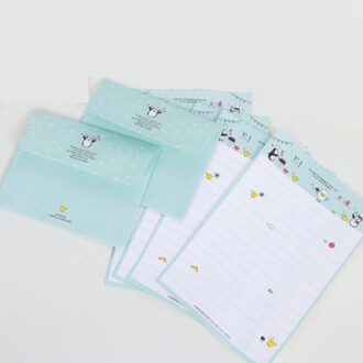 Enveloppen 4 Vel Brief Papier Set Liefde Bloem Brief Papier Leuke Letters Schrijven Papier Brief Envelop Kantoorbenodigdheden 2