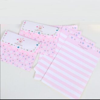 Enveloppen 4 Vel Brief Papier Set Liefde Bloem Brief Papier Leuke Letters Schrijven Papier Brief Envelop Kantoorbenodigdheden