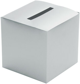 Enveloppendoos - zilver - bruiloft - papier - 23 x 23 cm