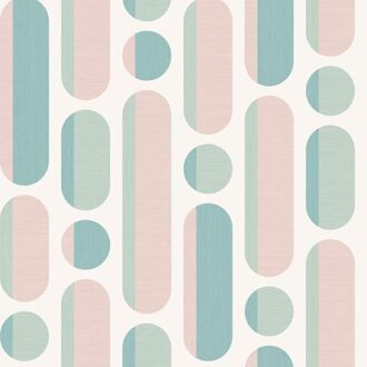 Envy Vliesbehang | Morse - Roze|Groen - 10mx52cm Groen, Roze