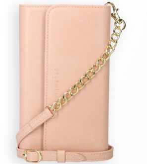 Eny Uitneembare Vegan Lederen Clutch Samsung Galaxy S21 Plus hoesje - Roze