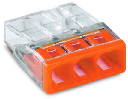 Enzo 2273-203 Oranje, Transparant Kabel splitter/combiner (100 stuks)