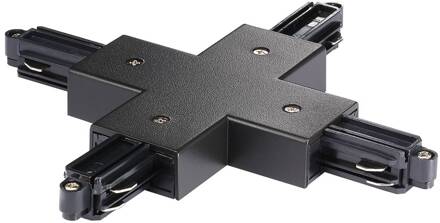 Enzo 86079903 X-Connector 230V-railsysteemcomponenten X-verbinder Zwart