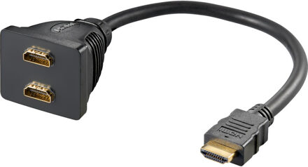 Enzo A 340 G (HDMI 19pin M/2xHDMI 19pin F) HDMI M 2x HDMI F Zwart kabeladapter/verloopstukje