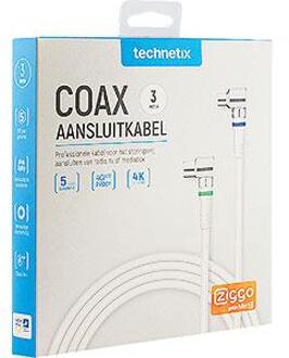 Enzo Aansluitkabel 9.5mm(M)-(F) Haaks RLA++21 3m Wit