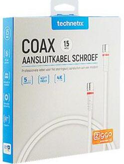 Enzo Aansluitkabel F-Connector (M)-(M) RLA++30 1,5m Wit