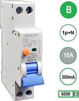 Enzo Aardlekautomaat 16A B kar 300mA 2p SEP - 4518095