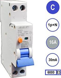 Enzo Aardlekautomaat 16A C kar 30mA 2p SEP - 4518092