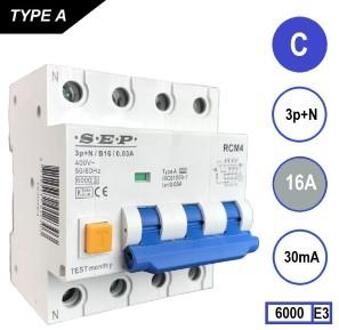 Enzo Aardlekautomaat 16A C kar 30mA 4p SEP - 4518117
