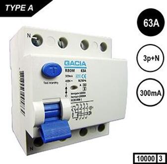 Enzo Aardlekschakelaar 63A 300mA 4p GACIA - 4517793