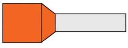 Enzo Adereindhuls geisoleerd 0,5x8 oranje 4421010