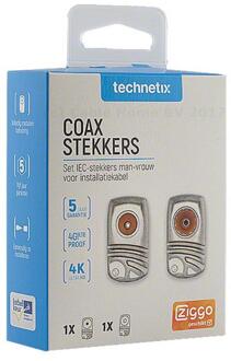 Enzo Antenne Stekker + Koppeling 9.5mm IECMF-A+ Haaks