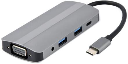 Enzo Cablexpert USB-C 8-in-1 multi adapter USB-C dock 8-voudig - 9530508