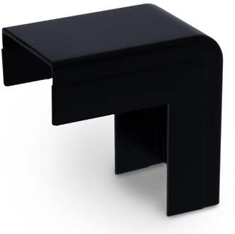 Enzo Canalit Systeem25 buitenbocht met bodemstuk 25x13mm zwart - 4745715