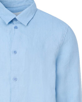 Enzo casual overhemd met lange mouwen - maat L Blauw