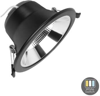 Enzo CCT LED downlighter zwart reflector 12W Tri-White dimbaar - LED2507