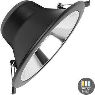 Enzo CCT LED downlighter zwart reflector 15W Tri-White dimbaar - LED2511